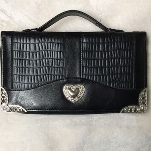 Langdon leather clutch
